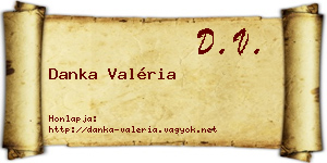 Danka Valéria névjegykártya